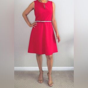 Calvin Klein Fit and Flare Red Dress